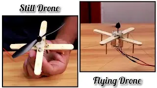 How To Make a Mini Drone With Wooden | Four Mini Dc Motor Drone | Simple Gadget