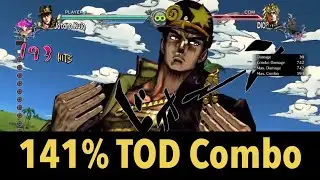 1,413 Damage Part 3 Jotaro Time Stop TOD Combo | All Star Battle R