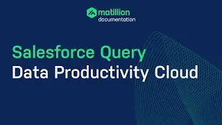Matillion Data Productivity Cloud | How to Connect to Salesforce Data
