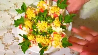 Салат из КРАБОВЫХ ПАЛОЧЕК С КУКУРУЗОЙ / Невероятно вкусный / crab salad ВСЕМИ ЛЮБИМЫЙ САЛАТ