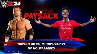 Full Match - Triple H '08 vs Ishowspeed '21: No Holds Barred: Fastlane | WWE 2K24