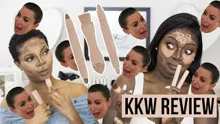 #KKWBEAUTY CONTOUR + HIGHLIGHT Deep Dark and Dark Kit REVIEW  for WOC