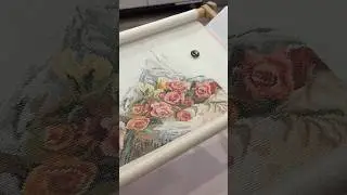 #lanarte “morning beauty” - 1/3 работы готова 💐 #вышивкакрестиком #вышивкакрестом #embroidery