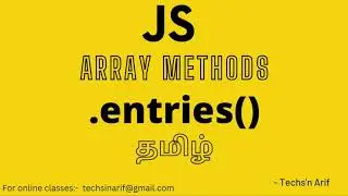 JavaScript Tutorial | Array | entries() | Tamil