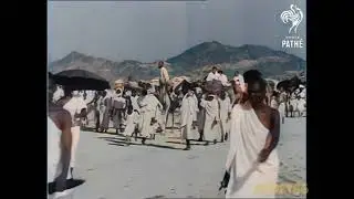 Islam Pilgrims Meet At Mecca (1954) | DeOldify | 4K UHD 60 FPS