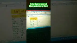 Excel Data ko Black and white me print kare/ डेटा को black And white में प्रिंट करना सीखें #viral