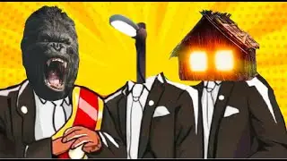 King Kong Vs Light Head Vs House Head - Coffin Dance Meme Cover