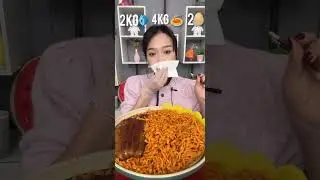 Eating Challenge ( 2kg fish, 4kg ramen, 2 eggs ) in one minute | 