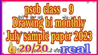 pseb class - 9 Drawing bi monthly July sample paper 2023