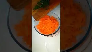 Витаминный салат из моркови с чесноком! Салат из тертой моркови!