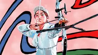 張り詰める緊張　アーチェリーのお絵描き動画
