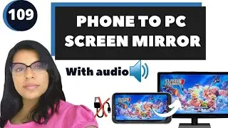 android mirror to pc with sound | phone to pc screen mirroring app with audio 2022
