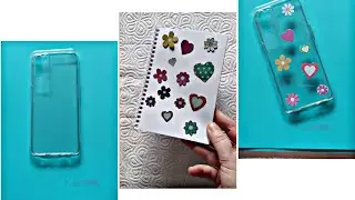 Decorating a Transparent Phone Case with Patterned Bag / Easy DIY Idea