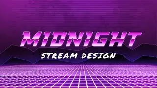 FREE Retro/Synthwave Twitch Overlay : 80's Stream Package