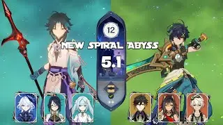 C0 XIAO HYPERCARRY & C0 KINICH BURNING FULL STAR NEW SPIRAL ABYSS 5.1