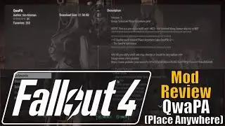 Fallout 4 - QwaPA Tutorial (Place Anywhere PS4)
