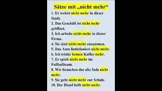 Sätze mit nicht mehr 