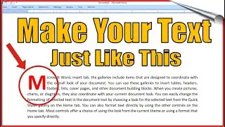 How To Use Drop Cap In Microsoft Word | What Is The Function Of Drop Cap In MS Word