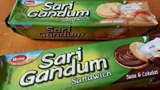 Roma Sari Gandum Sandwich Peanut Butter dan Susu & Cokelat