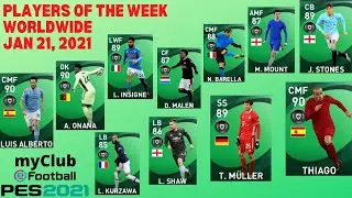 PES 2021 myClub | Featured Players | POTW Worldwide Jan 21, 2021