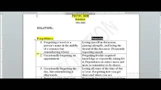 PSY101 GDB SOLUTION 2023 || PSY101 GDB SOLUTION FALL 2022