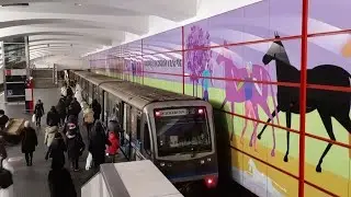 Русичи на станции Битцевский парк. Москва. Бутовская линия.