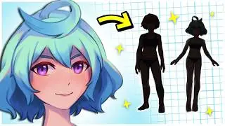 How to Draw Anime Girls | FULL BODY Tutorial (Semi-Realistic to Stylized)