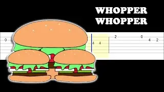 Whopper whopper whopper whopper Meme (Easy Guitar Tabs Tutorial)