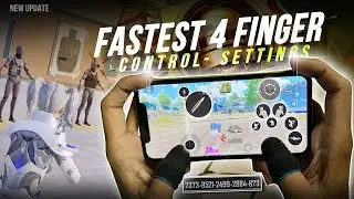 New 🔥 4 Finger Control settings + Code in BGMI,PUBGm / 4 finger layout setting, Claw code