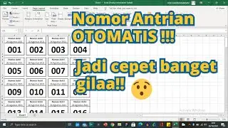 CARA MEMBUAT NOMOR ANTRIAN OTOMATIS || TUTORIAL EXCEL