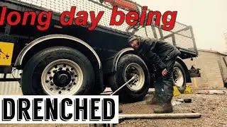 BPW Axle brake shoes cleaned, freebies, fighting the weather
