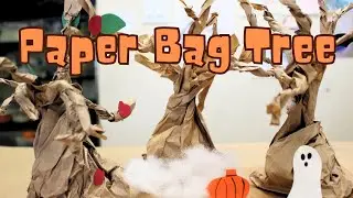 Make a Fall Tree w/ a Paper Bag - EASY Beginner Friendly Fall Craft! 🍁