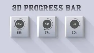 Animated 3D CSS Progress Bar | SVG Circle Progress Bar CSS | Coding Spirit