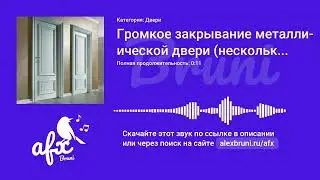 Звук: Громкое закрывание металлической двери (несколько вариантов)