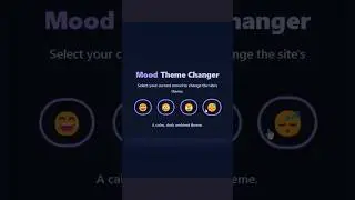 Animated Mood Based Website Theme | Html css Js 
