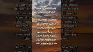 Rejoicing in Eternal Security, Reflecting Luke‬ ‭10‬:‭19‬-‭20‬