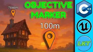Create Objective Markers Displaying Metres (UI) in Unreal Engine C++