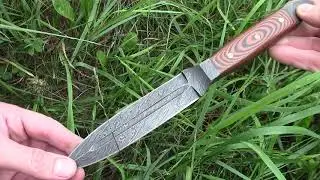 Кованый кинжал, сталь Дамаск. Мастерская Федотова.