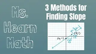 Slope of Line from a Graph by Rise over Run, by slope formula, and by equation of line