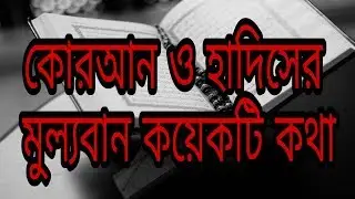কোরআন ও হাদিসের মুল্যবান কয়েকটি কথা। Some of the valuable words of the Qur'an and Hadith