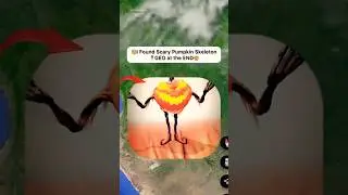 😨I Found Scary Giant Pumpkin Skeleton On Google Earth 😰! #shorts #findwouldexploring