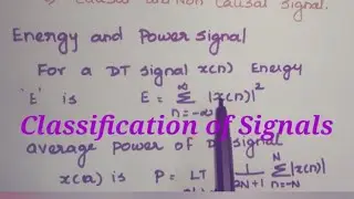 classification of signals 