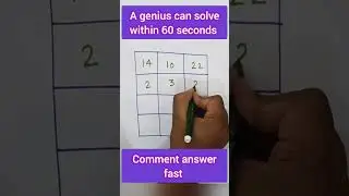 puzzle for genius only #mathpuzzle #canyousolve #youtubeshorts #math #shorts #viral