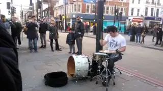 Fast drummer in Camden Town