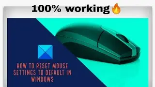 How to set default mouse settings in windows 10 2024 || Hriant360