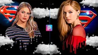 Cartoon effect | How to turn a photo into cartoon mobile | PicsArt Tutorial | Supergirl Fan Art
