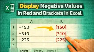 How to Display Negative Values in Red and Within Brackets in Excel