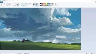 Painting CLOUDS in MS Paint (Live)