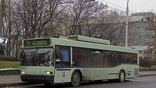 Минск.Поездка в троллейбусе БКМ-221,борт.4687,марш.48 (27.06.2019)