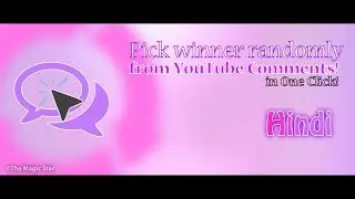 Pick winner from comments with YouTube Comment Picker like Technical Guruji pick winners.